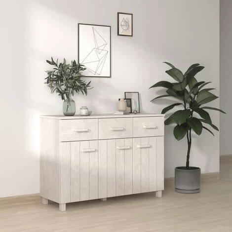 SUPERMARKET Buffet Blanc 113x40x80 Cm Bois Massif De Pin SUHB-340441 1 SUPERMARKET Buffet Blanc 113x40x80 Cm Bois Massif De Pin SUHB-340441