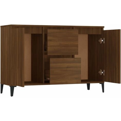 SUPERMARKET Buffet Chêne Marron 104x35x70 Cm Bois D'ingénierie 5 SUPERMARKET Buffet Chêne Marron 104x35x70 Cm Bois D'ingénierie – Image 5
