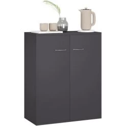 SUPERMARKET Buffet Gris 60 X 30 X 75 Cm Aggloméré SUHB-800731 -Buffet et enfilade Soldes 63660245 4