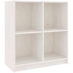 SUPERMARKET Buffet Blanc 70x33x76 Cm Bois De Pin Massif -Buffet et enfilade Soldes 63661388 2