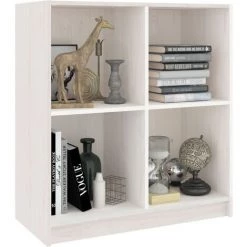 SUPERMARKET Buffet Blanc 70x33x76 Cm Bois De Pin Massif -Buffet et enfilade Soldes 63661388 4