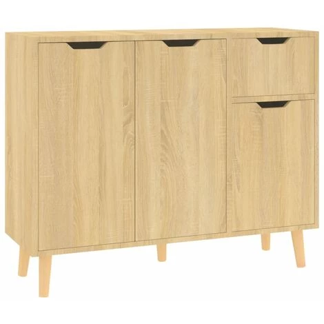 SUPERMARKET Buffet Chêne Sonoma 90x30x72 Cm Aggloméré 2 SUPERMARKET Buffet Chêne Sonoma 90x30x72 Cm Aggloméré – Image 2