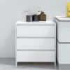 SUPERMARKET Buffet Blanc Brillant 70x41x75 Cm Aggloméré SUHB-809752