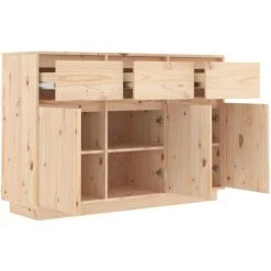 SUPERMARKET Buffet 110x34x75 Cm Bois Massif De Pin -Buffet et enfilade Soldes 63663526 4