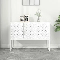 SUPERMARKET Buffet Blanc 105x35x75 Cm Acier