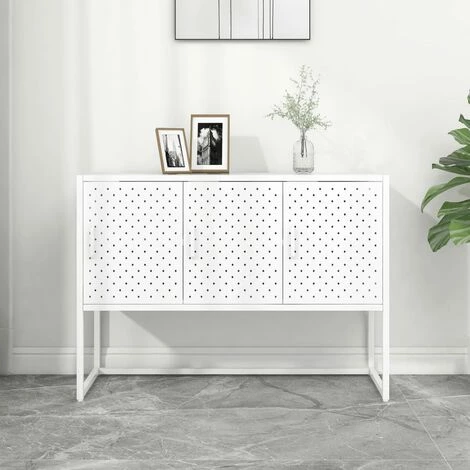 SUPERMARKET Buffet Blanc 105x35x75 Cm Acier 1 SUPERMARKET Buffet Blanc 105x35x75 Cm Acier