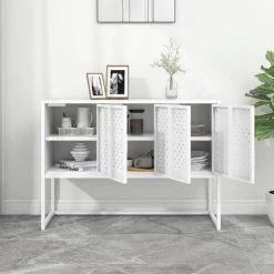SUPERMARKET Buffet Blanc 105x35x75 Cm Acier 7 SUPERMARKET Buffet Blanc 105x35x75 Cm Acier -Buffet et enfilade Soldes 63663605 3
