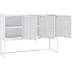 SUPERMARKET Buffet Blanc 105x35x75 Cm Acier 8 SUPERMARKET Buffet Blanc 105x35x75 Cm Acier -Buffet et enfilade Soldes 63663605 4