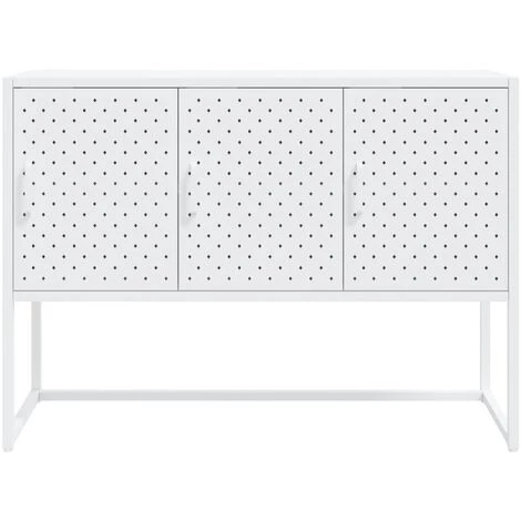 SUPERMARKET Buffet Blanc 105x35x75 Cm Acier 5 SUPERMARKET Buffet Blanc 105x35x75 Cm Acier – Image 5
