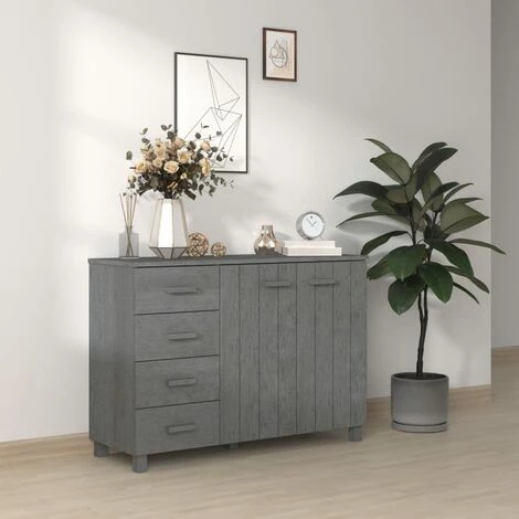SUPERMARKET Buffet Gris Foncé 113x40x80 Cm Bois Massif De Pin SUHB-340446 1 SUPERMARKET Buffet Gris Foncé 113x40x80 Cm Bois Massif De Pin SUHB-340446