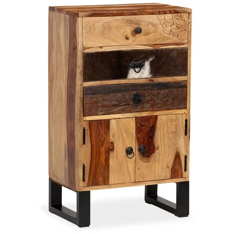 SUPERMARKET Buffet Bois Massif De Sesham 50 X 30 X 86 Cm 2 SUPERMARKET Buffet Bois Massif De Sesham 50 X 30 X 86 Cm – Image 2