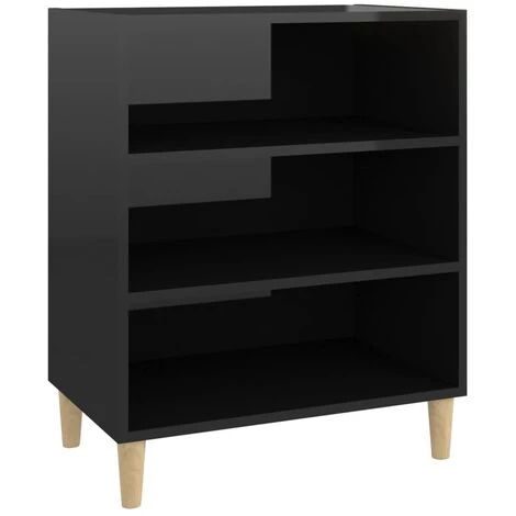 SUPERMARKET Buffet Noir Brillant 57x35x70 Cm Aggloméré SUHB-806056 2 SUPERMARKET Buffet Noir Brillant 57x35x70 Cm Aggloméré SUHB-806056 – Image 2