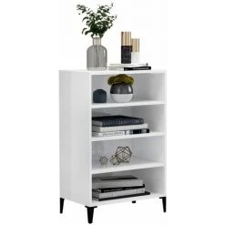 SUPERMARKET Buffet Blanc Brillant 57x35x90 Cm Aggloméré SUHB-806136 -Buffet et enfilade Soldes 63665969 3