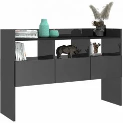 SUPERMARKET Buffet Gris Brillant 105x30x70 Cm Aggloméré 8 SUPERMARKET Buffet Gris Brillant 105x30x70 Cm Aggloméré -Buffet et enfilade Soldes 63666808 4