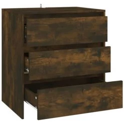 SUPERMARKET Buffet Chêne Fumé 70x41x75 Cm Aggloméré SUHB-813005 -Buffet et enfilade Soldes 63667197 5