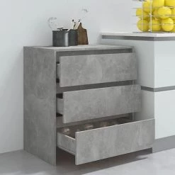 SUPERMARKET Buffet Gris Béton 70x41x75 Cm Aggloméré SUHB-809750 -Buffet et enfilade Soldes 63667885 5