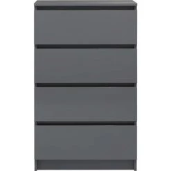 SUPERMARKET Buffet Gris Brillant 60x35x98,5 Cm Bois D'ingénierie -Buffet et enfilade Soldes 63667965 4