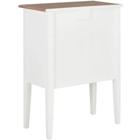 SUPERMARKET Buffet Blanc 54 X 30 X 80 Cm Bois Massif 4 SUPERMARKET Buffet Blanc 54 X 30 X 80 Cm Bois Massif – Image 4