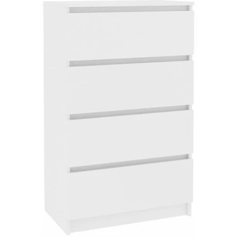 SUPERMARKET Buffet Blanc 60x35x98,5 Cm Bois D'ingénierie 2 SUPERMARKET Buffet Blanc 60x35x98,5 Cm Bois D'ingénierie – Image 2
