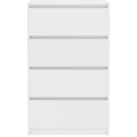 SUPERMARKET Buffet Blanc 60x35x98,5 Cm Bois D'ingénierie 4 SUPERMARKET Buffet Blanc 60x35x98,5 Cm Bois D'ingénierie – Image 4