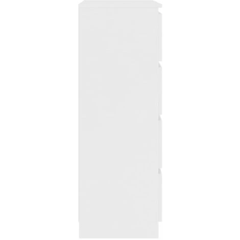 SUPERMARKET Buffet Blanc 60x35x98,5 Cm Bois D'ingénierie 5 SUPERMARKET Buffet Blanc 60x35x98,5 Cm Bois D'ingénierie – Image 5