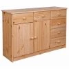SUPERMARKET Buffet 6 Tiroirs 113x35x73 Cm Bois De Pin Massif