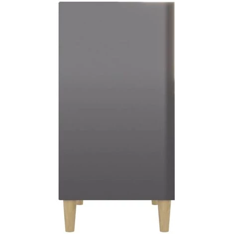 SUPERMARKET Buffet Gris Brillant 57x35x70 Cm Aggloméré SUHB-806057 5 SUPERMARKET Buffet Gris Brillant 57x35x70 Cm Aggloméré SUHB-806057 – Image 5