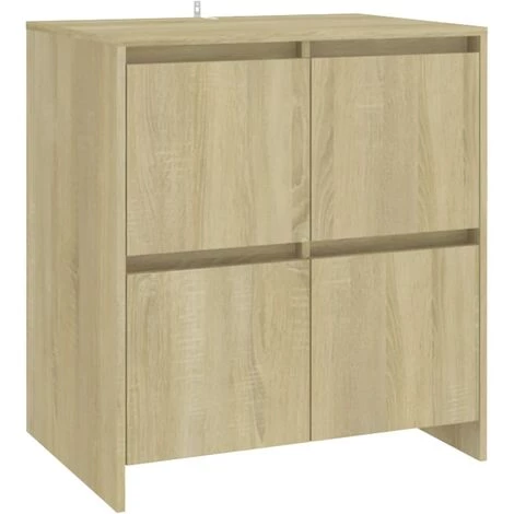 SUPERMARKET Buffets 2 Pcs Chêne Sonoma 70x41x75 Cm Aggloméré 4 SUPERMARKET Buffets 2 Pcs Chêne Sonoma 70x41x75 Cm Aggloméré – Image 4