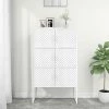 SUPERMARKET Buffet Haut Blanc 80x35x135 Cm Acier SUHB-335878