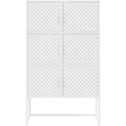 SUPERMARKET Buffet Haut Blanc 80x35x135 Cm Acier SUHB-335878 -Buffet et enfilade Soldes 63671336 5