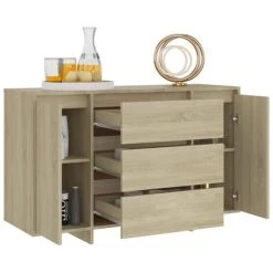 SUPERMARKET Buffet Avec 3 Tiroirs Chêne Sonoma 120x41x75 Cm Aggloméré 7 SUPERMARKET Buffet Avec 3 Tiroirs Chêne Sonoma 120x41x75 Cm Aggloméré -Buffet et enfilade Soldes 63671485 3