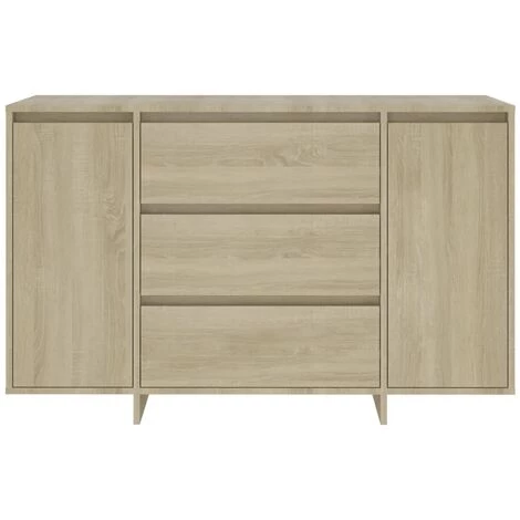 SUPERMARKET Buffet Avec 3 Tiroirs Chêne Sonoma 120x41x75 Cm Aggloméré 5 SUPERMARKET Buffet Avec 3 Tiroirs Chêne Sonoma 120x41x75 Cm Aggloméré – Image 5