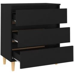 SUPERMARKET Buffet Noir 60x35x69 Cm Aggloméré -Buffet et enfilade Soldes 63671605 4