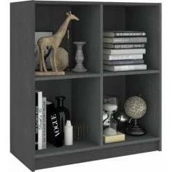 SUPERMARKET Buffet Gris 70x33x76 Cm Bois De Pin Massif -Buffet et enfilade Soldes 63672144 4