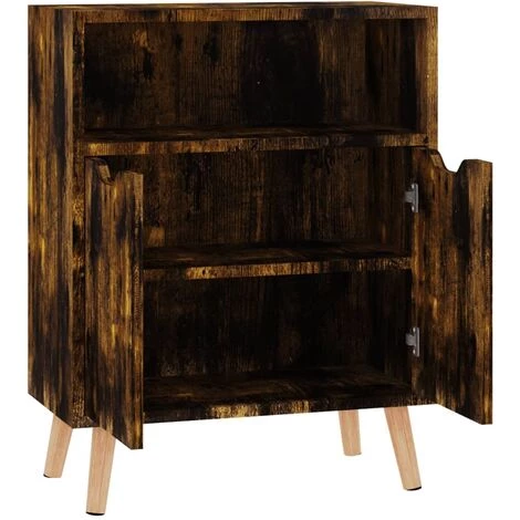 SUPERMARKET Buffet Chêne Fumé 60x30x72 Cm Aggloméré 5 SUPERMARKET Buffet Chêne Fumé 60x30x72 Cm Aggloméré – Image 5