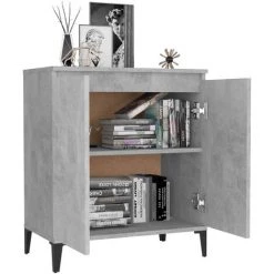 SUPERMARKET Buffet Gris Béton 60x35x70 Cm Aggloméré -Buffet et enfilade Soldes 63672452 3