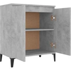 SUPERMARKET Buffet Gris Béton 60x35x70 Cm Aggloméré -Buffet et enfilade Soldes 63672452 4