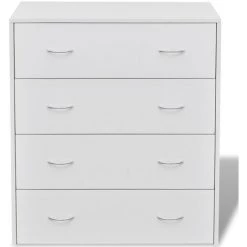 SUPERMARKET Buffet Avec 4 Tiroirs 60 X 30,5 X 71 Cm Blanc -Buffet et enfilade Soldes 63672829 4