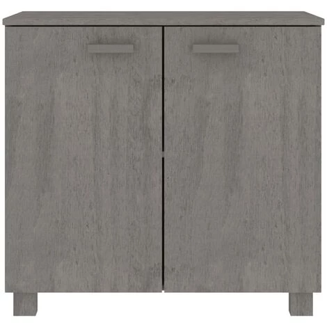 SUPERMARKET Buffet Gris Clair 85x35x80 Cm Bois Massif De Pin SUHB-340495 3 SUPERMARKET Buffet Gris Clair 85x35x80 Cm Bois Massif De Pin SUHB-340495 – Image 3
