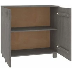SUPERMARKET Buffet Gris Clair 85x35x80 Cm Bois Massif De Pin SUHB-340495 8 SUPERMARKET Buffet Gris Clair 85x35x80 Cm Bois Massif De Pin SUHB-340495 -Buffet et enfilade Soldes 63674037 4