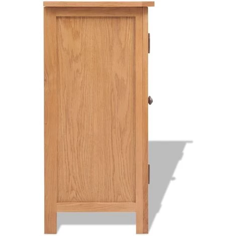 SUPERMARKET Buffet 70 X 35 X 75 Cm Bois De Chêne Massif 3 SUPERMARKET Buffet 70 X 35 X 75 Cm Bois De Chêne Massif – Image 3