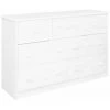 SUPERMARKET Buffet 7 Tiroirs Blanc 113x35x73 Cm Bois De Pin Massif