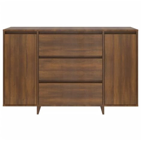 SUPERMARKET Buffet Avec 3 Tiroirs Chêne Marron 120x41x75 Cm Aggloméré 5 SUPERMARKET Buffet Avec 3 Tiroirs Chêne Marron 120x41x75 Cm Aggloméré – Image 5