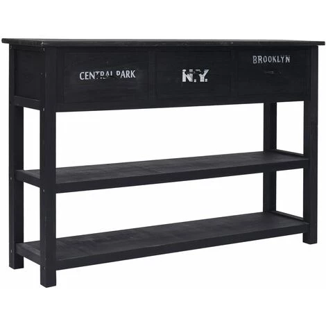 SUPERMARKET Buffet Noir 115 X 30 X 76 Cm Bois 1 SUPERMARKET Buffet Noir 115 X 30 X 76 Cm Bois