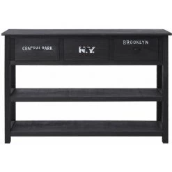 SUPERMARKET Buffet Noir 115 X 30 X 76 Cm Bois 8 SUPERMARKET Buffet Noir 115 X 30 X 76 Cm Bois -Buffet et enfilade Soldes 63676668 4