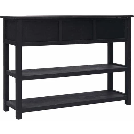 SUPERMARKET Buffet Noir 115 X 30 X 76 Cm Bois 5 SUPERMARKET Buffet Noir 115 X 30 X 76 Cm Bois – Image 5