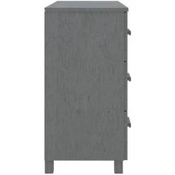 SUPERMARKET Buffet Gris Foncé 90x40x80 Cm Bois De Pin Solide -Buffet et enfilade Soldes 63676742 4