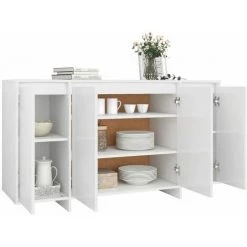 SUPERMARKET Buffet Blanc 135x41x75 Cm Aggloméré -Buffet et enfilade Soldes 63677445 4