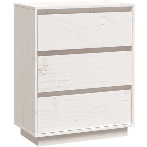 SUPERMARKET Buffet Blanc 60x34x75 Cm Bois Massif De Pin SUHB-813361 2 SUPERMARKET Buffet Blanc 60x34x75 Cm Bois Massif De Pin SUHB-813361 – Image 2
