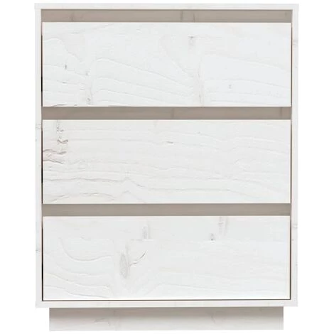 SUPERMARKET Buffet Blanc 60x34x75 Cm Bois Massif De Pin SUHB-813361 5 SUPERMARKET Buffet Blanc 60x34x75 Cm Bois Massif De Pin SUHB-813361 – Image 5